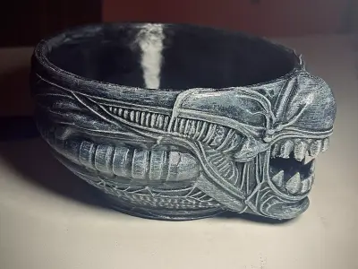 Alien Xenomorph Bowl STL Sci-Fi Horror 3D  3D print model