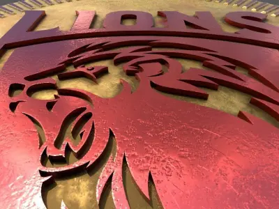  lion pendant 3D print model Low-poly 3D model buy