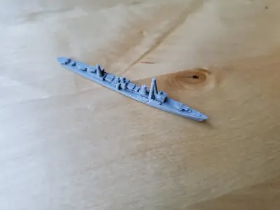 Japanese Asashio Class Destroyer Warship 3D print model