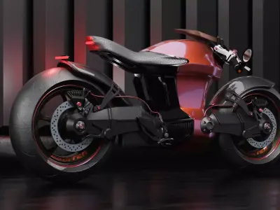 Futuristic EV Bike Concept 3D model