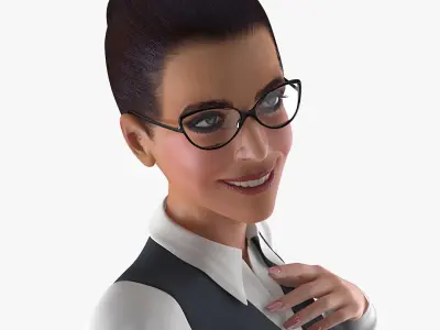  Business Style Woman Rigged for Cinema 4D 