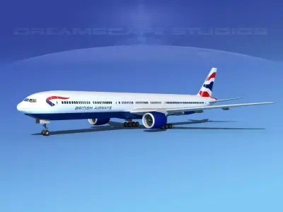 Boeing 777-300 MP British Airways 3D model