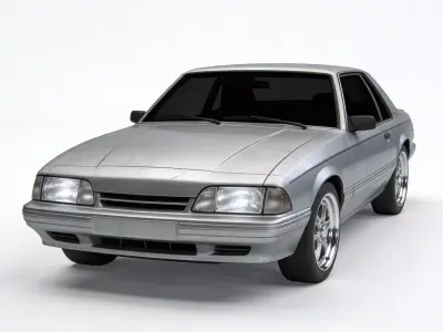 Realistic 80s Notchback Performance 3d model Low-poly 3D model