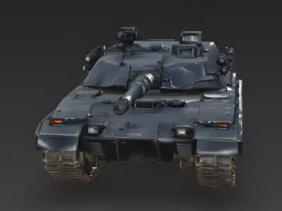 Realistic Modern Main Battle Tank 3D Model Low-poly 3D model