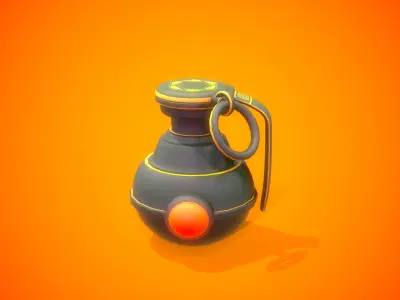 Stylized Grenade  Low-poly 3D model