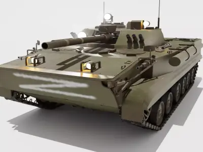 BMP-3 Russian Low-poly 3D model