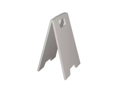 Industrial sign Low-poly 3D model