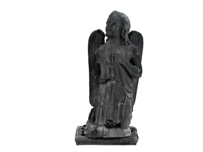 Funeral Sculpture Monument Angel Low-poly 3D model purchase