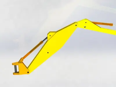 backhoe excavator 3D model