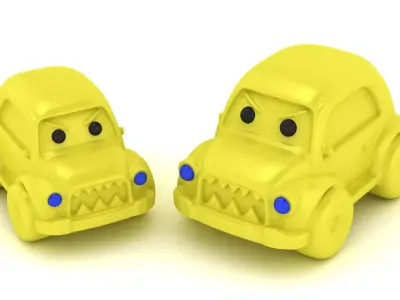 Road Ragers  Stylized Monster Coupe Duo 3D print model