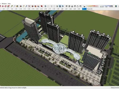 Sketchup Commercial Complex 156 3D model