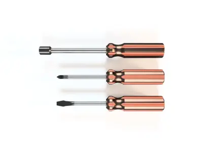 SCREW SCREW KIT MODEL Low-poly 3D model