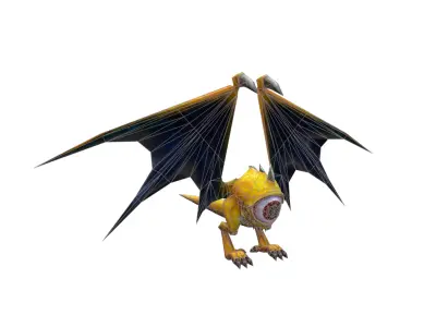 Bat 3D Model Rigged Low-poly 3D model