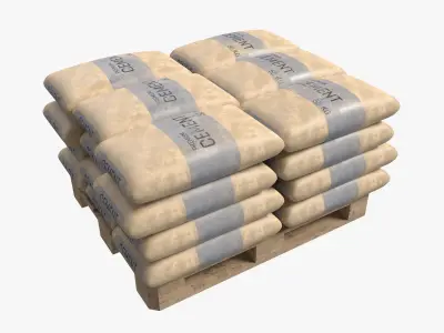 Construction Materials Collection Low-poly 3D model