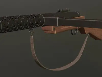  Mp28 Low poly model Low-poly 3D model