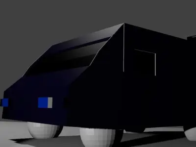 Low Poly Van Spy Free low-poly 3D model