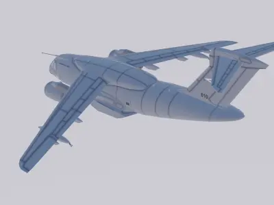 Embraer C-390 Millennium Hungary  Low-poly 3D model