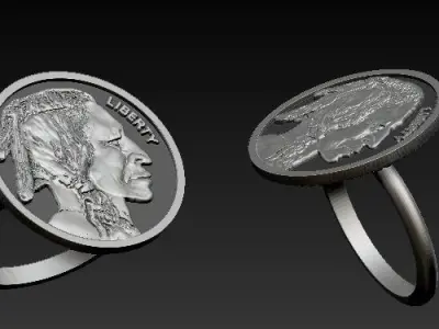 indian ring 3D print model