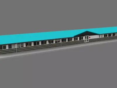 Realistic European City Block Building 29 Low-poly 3D model