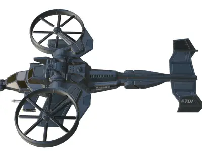 scorpion helicopter Low-poly 3D model