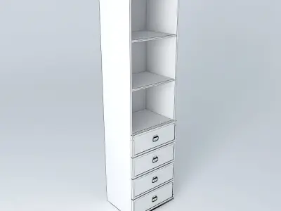 Indiana red pine bookcase 3D model