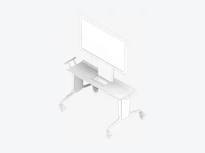 Media Stand - Simplicity Low-poly 3D model