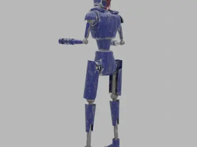 Abandoned Police Droid Free 3D model