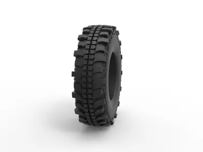 Offroad tire 87 Scale 1 to 25 3D print model