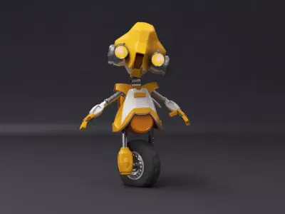 robot character rigged 3D model