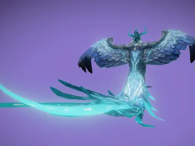 Phoenix Low-poly 3D model buy