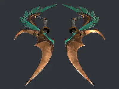 Fantasy Sword 10 3D Model Low-poly 3D model