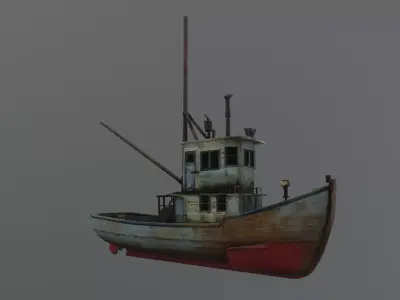 rusty tugboard 3D model