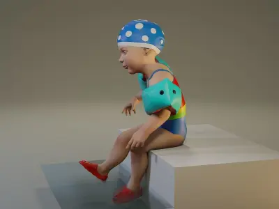 SwwimmingPool Child Female ACC0203007 Low-poly 3D model