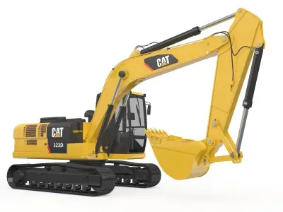 Excavator Medium Rigged 3D model
