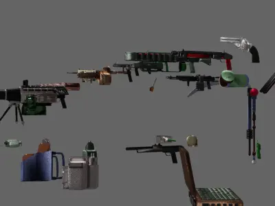 70 or more  weapons magic item and tools or something Free low-poly 3D model