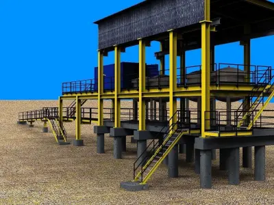 Filter building Free 3D model