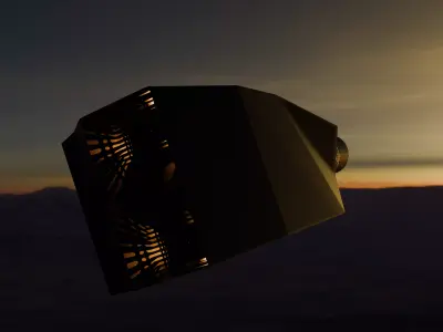 Sci Fi Low Poly Spaceship Engine  Futuristic Blast Engine 3D model