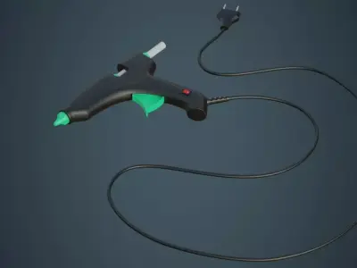 Glue Gun 1A Low-poly 3D model