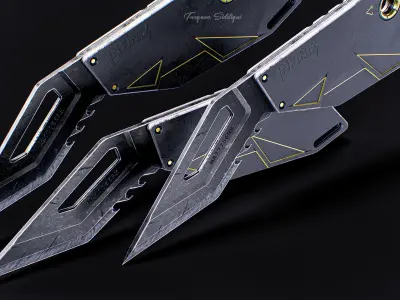 Knife Stylized  Low-poly 3D model