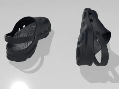 Clogs Sandal Blue 3D model