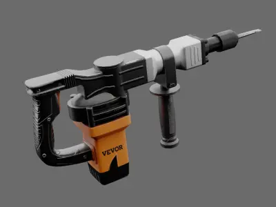 Automatic Hammer Low-poly 3D model