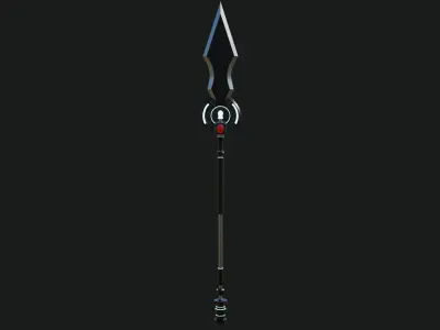 3D Fantasy Spear 07 Glow Game-Ready PBR Textures Included Low-poly 3D model