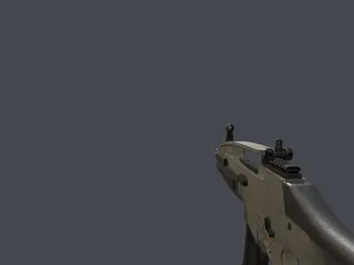 FPS XM8 Assault Rifle Low-poly 3D model