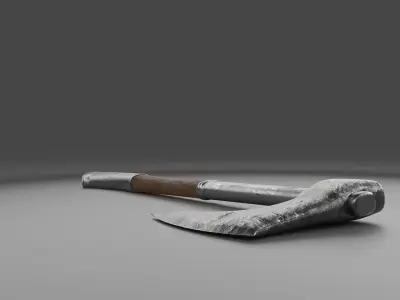 Viking axe Game-Ready Low Poly Low-poly 3D model