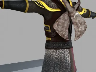 Warrior knight in armor 3D model