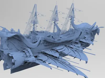 Eagle Fang Master Kings Airship base 3D model
