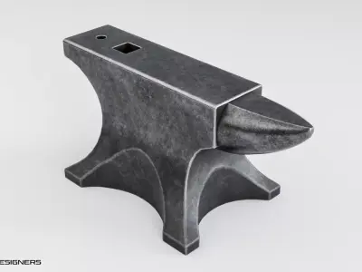 Medieval Blacksmith Workshop Prop Pack Low-poly 3D model