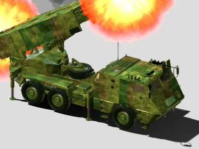 6x6 ASTROS AV LMU Low-poly 3D model