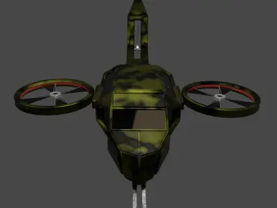Low Poly Helicopter New version 2023 3D model