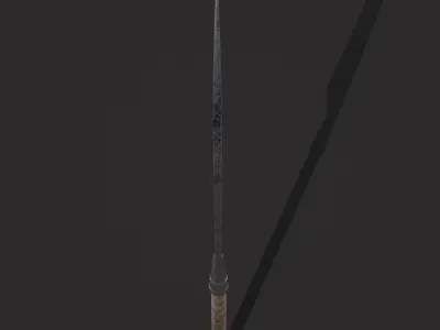 Scythe Farm Tool Low-poly 3D model